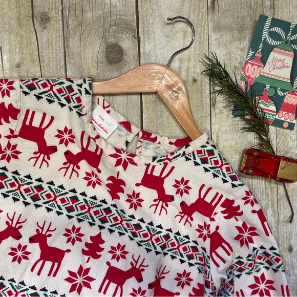 Hanna Andersson Deer Dear Fair Isle Nordic Holiday dress size 150 cm - Picture 2 of 14